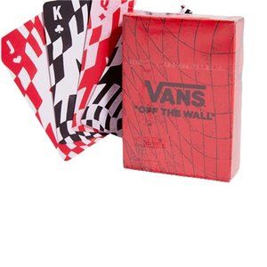 Vans New 196014151606 Off The Wall Desk Of Playing 52 Cards Red Box 2.5 x 3.6 In